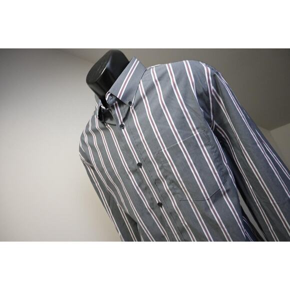Express Dress Shirt Cotton Nylon Stretch Striped Long Sleeve Mens Sz XL NWT - Picture 1 of 9